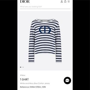 NWT Dior striped childrens shirt